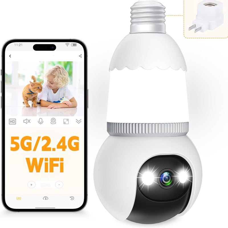 🌞Frühlingserwachen: 50% Rabatt!🏡360° Smart-Wächter: Kabellose HD Glühbirnen-Kamera mit App-Steuerung & Farbnachtsicht