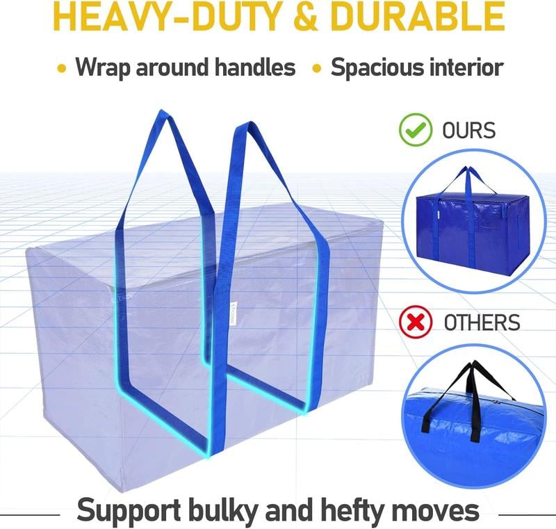 🏠 KAUFE 3, ERHALTE 1 GRATIS! 🛍️ Multifunktionale XL-Aufbewahrungstasche – Strapazierfähig, faltbar & großes Volumen – Ideal für Umzug, Reise & Haushalt ✈️
