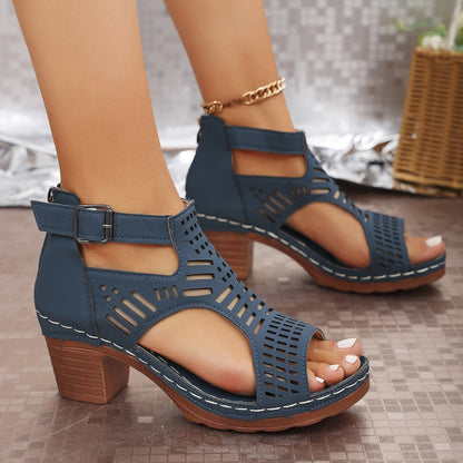 Vielseitige Sandalen mit offener Zehenpartie und mittelhohem Absatz