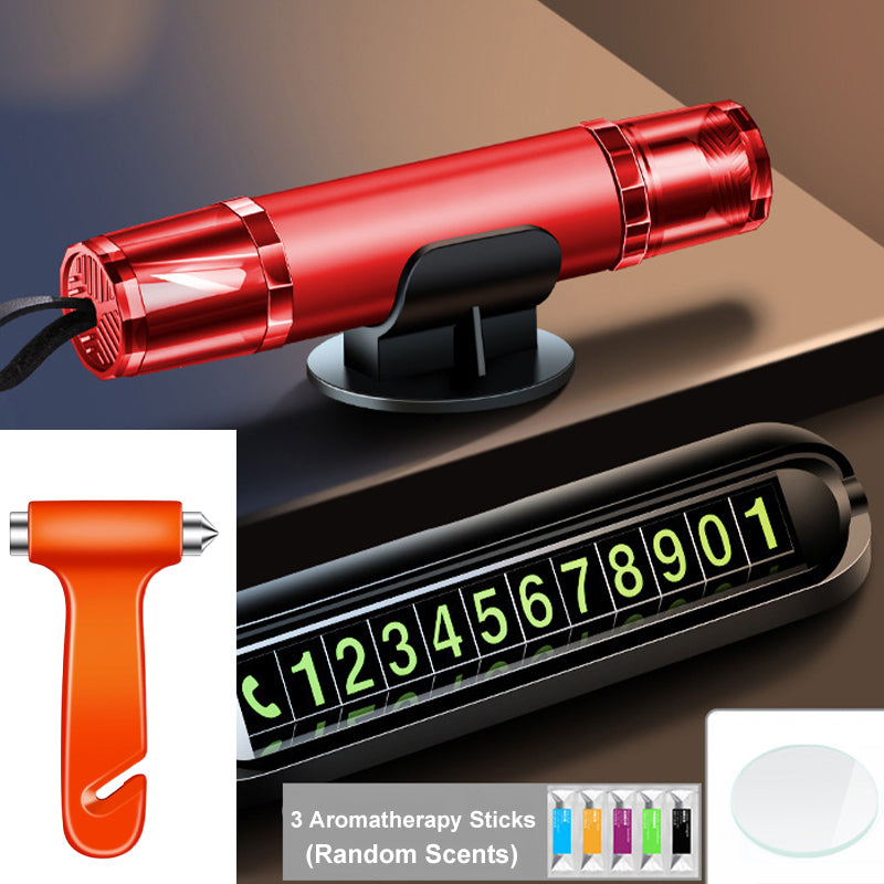 🔨🆘Notfall-Auto-Nothammer-Set – Scheibenbrecher & Gurtschneider in einem 🚗