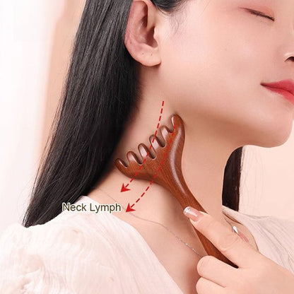 🛒 1 KAUFEN, 1 GRATIS ERHALTEN! ✨ 6-Zacken-Meridiankamm – Akupressur-Kopfhautmassagegerät & Haarentferner, unterstützt die Durchblutung und Entspannung, mit natürlichem Holzdesign 🌿💆‍♀️