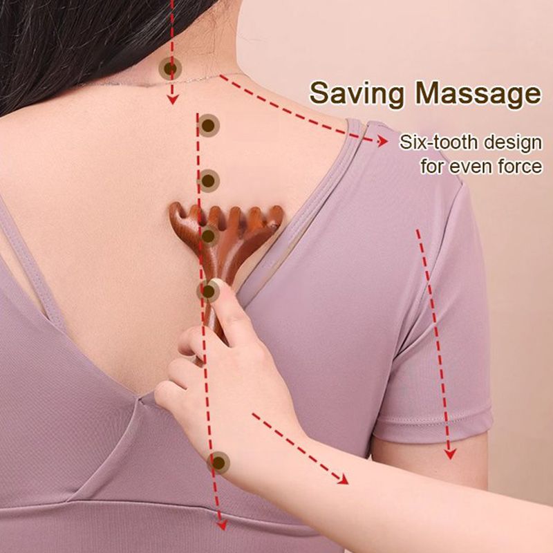 🛒 1 KAUFEN, 1 GRATIS ERHALTEN! ✨ 6-Zacken-Meridiankamm – Akupressur-Kopfhautmassagegerät & Haarentferner, unterstützt die Durchblutung und Entspannung, mit natürlichem Holzdesign 🌿💆‍♀️
