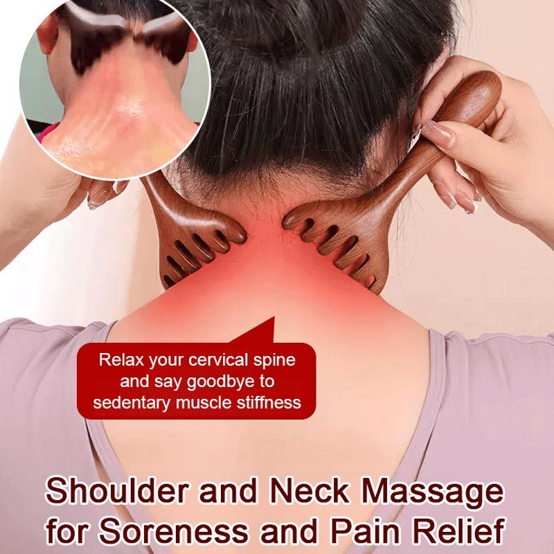 🛒 1 KAUFEN, 1 GRATIS ERHALTEN! ✨ 6-Zacken-Meridiankamm – Akupressur-Kopfhautmassagegerät & Haarentferner, unterstützt die Durchblutung und Entspannung, mit natürlichem Holzdesign 🌿💆‍♀️