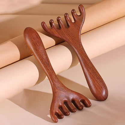 🛒 1 KAUFEN, 1 GRATIS ERHALTEN! ✨ 6-Zacken-Meridiankamm – Akupressur-Kopfhautmassagegerät & Haarentferner, unterstützt die Durchblutung und Entspannung, mit natürlichem Holzdesign 🌿💆‍♀️