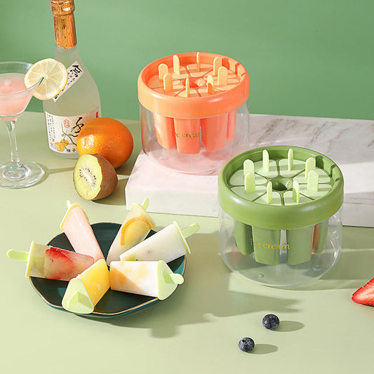 Eisform 8 Fächer – gesund, Stiele + Behälter – Hausgemachtes Eis