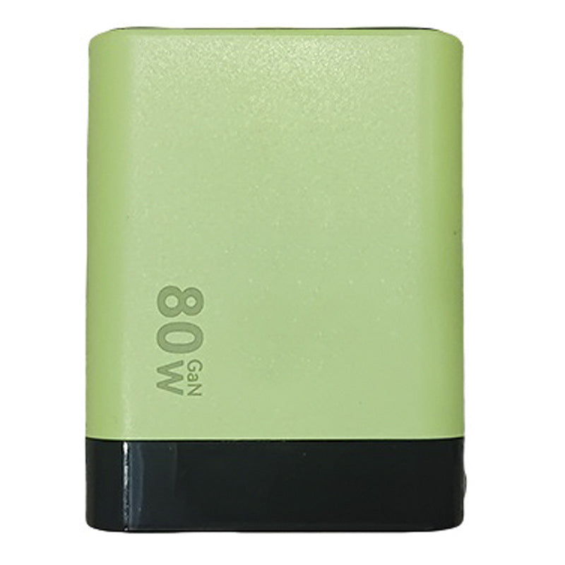 3-in-1-GaN-Ladegerät, 80 W MAX skalierbares Schnelllademodul mit Typ-C-Kabel und 2 USB-Anschlüssen