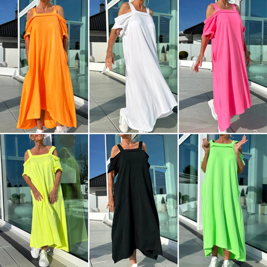 💃Lässiges Maxikleid für Frauen mit kalten Schultern