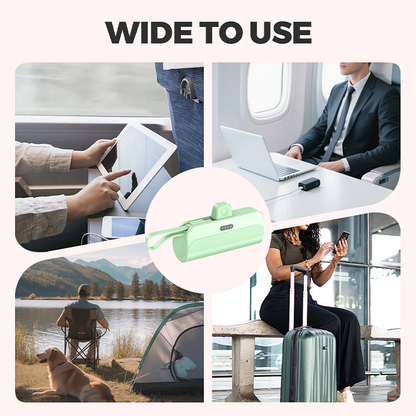 Tragbare Powerbank mit hoher Kapazität und integrierten Kabeln