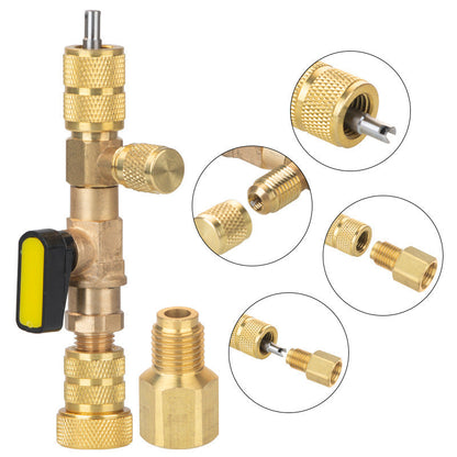🔧 50% RABATT! ❄️ AC-Ventileinsatz-Ausbauwerkzeug – SAE 1/4" & 5/16", 10 Ersatzeinsätze, Massives Messing & Ideal Für Klimaanlagen-Reparaturen 🛠️