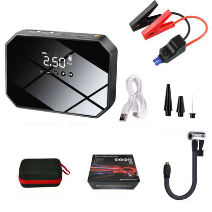 Starthilfe-Powerbank mit integriertem Kompressor für Autos