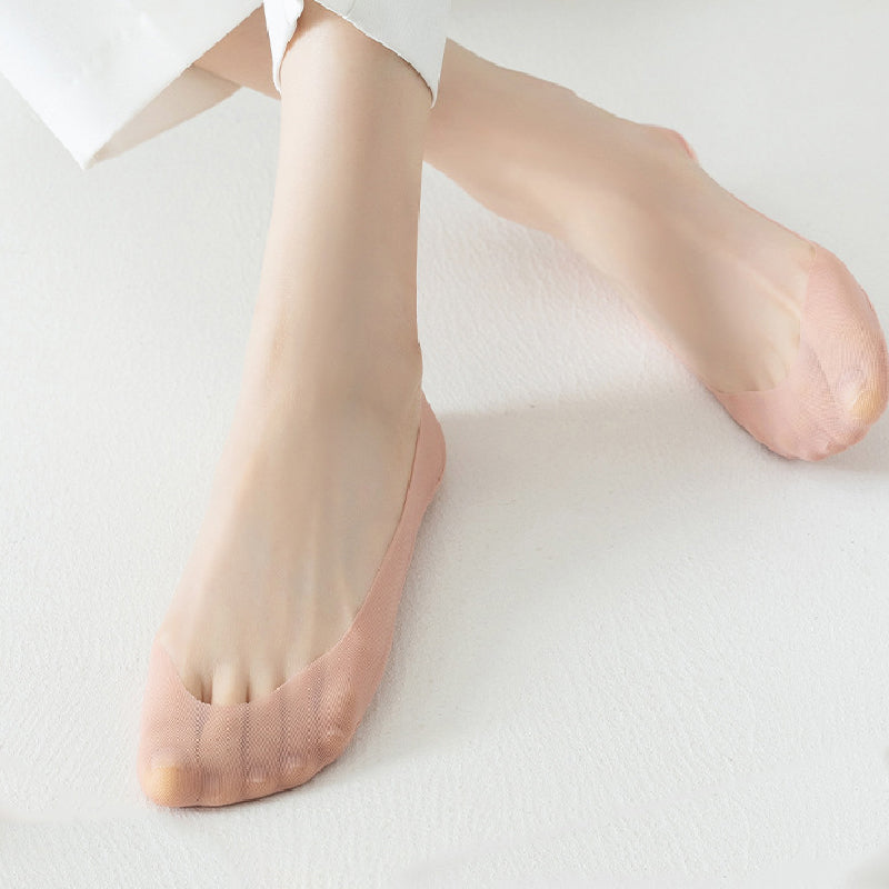 3 Paar für 9,99 €🌴Sommer-Sonderangebote🌴 Ultra-unsichtbare, niedrig geschnittene Bootssocken für Damen aus transparentem Mesh