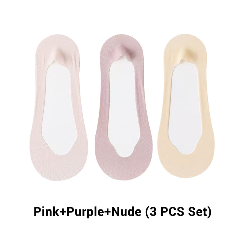 3 Paar für 9,99 €🌴Sommer-Sonderangebote🌴 Ultra-unsichtbare, niedrig geschnittene Bootssocken für Damen aus transparentem Mesh