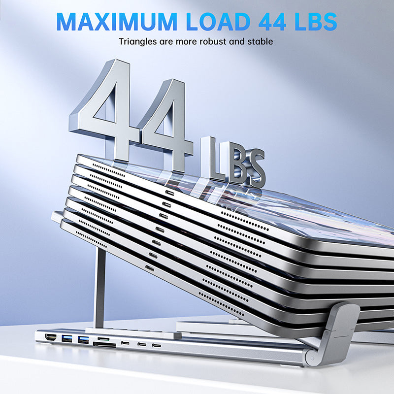 💻 58% RABATT! ⚡ 2-in-1 USB-C Dockingstation & Laptopständer – 8 Ports, 4K HDMI & Höhenverstellbar für Mehr Produktivität 🖥️