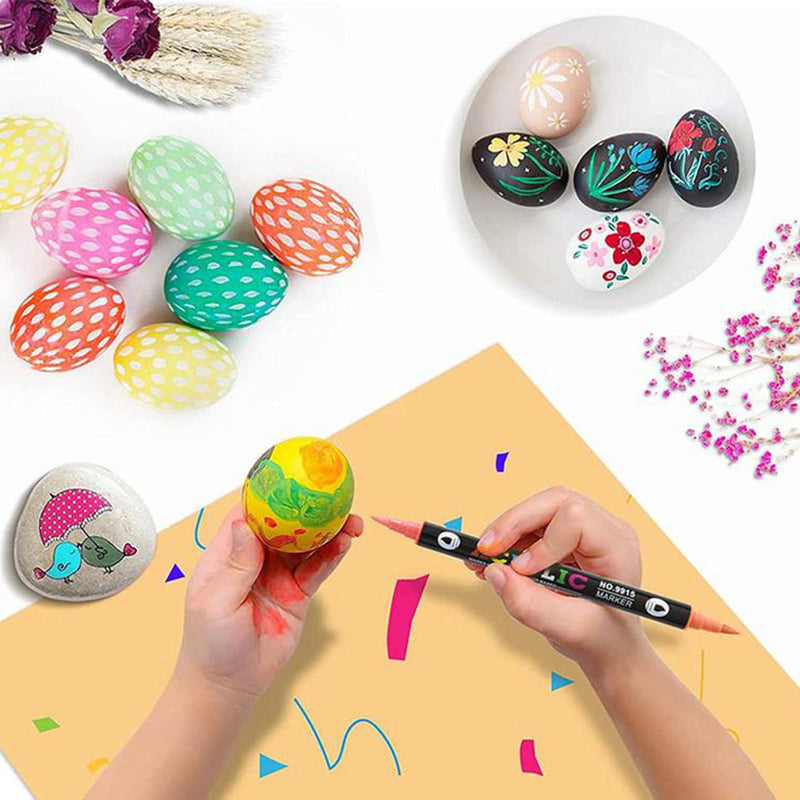 🎨 50% RABATT! 🖌️ Acrylstift-Marker – Zwei Spitzen & farbenfroh ✨