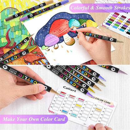 🎨 50% RABATT! 🖌️ Acrylstift-Marker – Zwei Spitzen & farbenfroh ✨