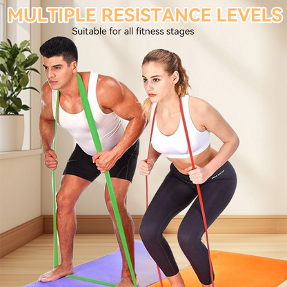 🏋️‍♂️ 50 % RABATT!💪🔥 5-teiliges Fitnessband-Set – 5 Stufen, Anker, Griffe – ideal für Kraft, Yoga & Pilates! 🧘