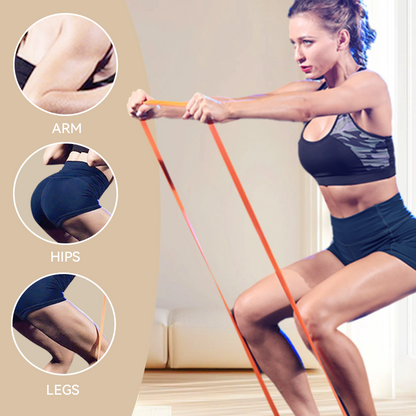 🏋️‍♂️ 50 % RABATT!💪🔥 5-teiliges Fitnessband-Set – 5 Stufen, Anker, Griffe – ideal für Kraft, Yoga & Pilates! 🧘