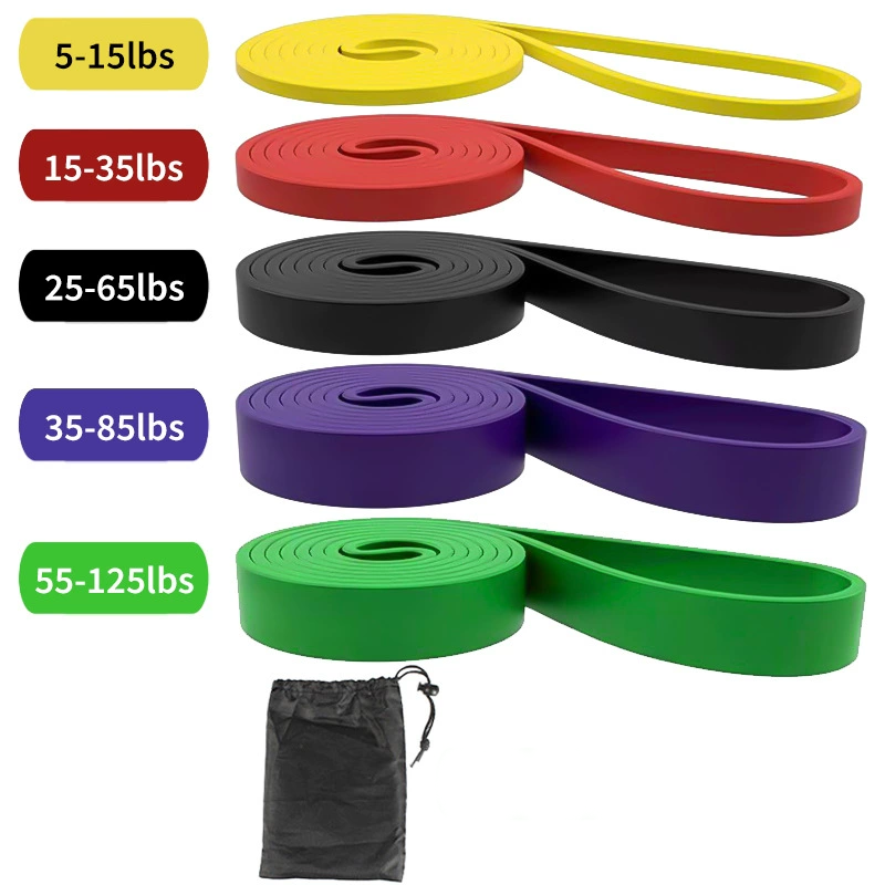 🏋️‍♂️ 50 % RABATT!💪🔥 5-teiliges Fitnessband-Set – 5 Stufen, Anker, Griffe – ideal für Kraft, Yoga & Pilates! 🧘
