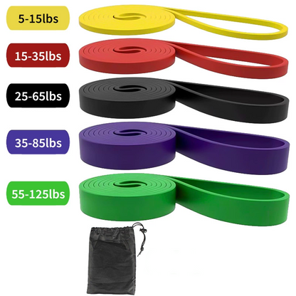 🏋️‍♂️ 50 % RABATT!💪🔥 5-teiliges Fitnessband-Set – 5 Stufen, Anker, Griffe – ideal für Kraft, Yoga & Pilates! 🧘