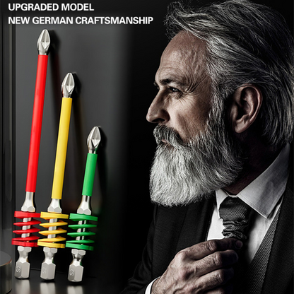 🌞Sommer-Schnäppchen🔥Magnetischer Anti-Rutsch-Kreuzschlitz-Bit mit Feder