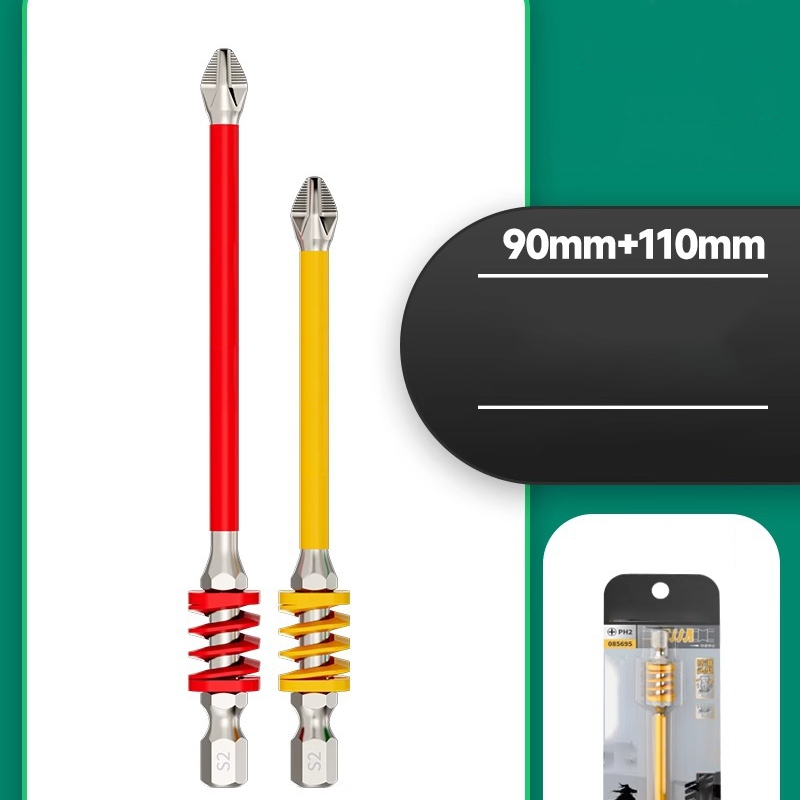 🌞Sommer-Schnäppchen🔥Magnetischer Anti-Rutsch-Kreuzschlitz-Bit mit Feder