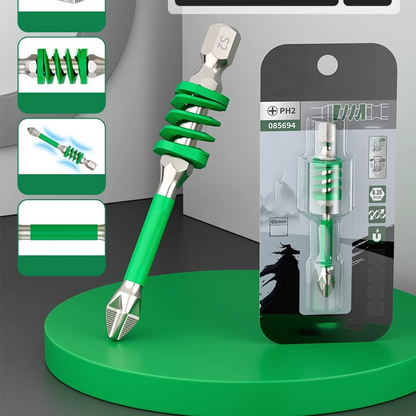 🌞Sommer-Schnäppchen🔥Magnetischer Anti-Rutsch-Kreuzschlitz-Bit mit Feder