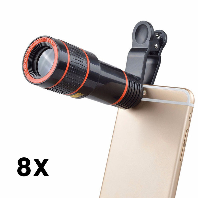 12X/8X Teleobjektiv für Smartphone mit Stativ