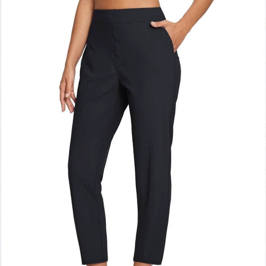 ⏰ Nur noch heute 50% Rabatt! 🔥 Damen High-Waist Stretch-Hose mit sicheren Reißverschluss-Taschen, figurschmeichelnder Cropped-Schnitt für Büro, Sport & Alltag ✨