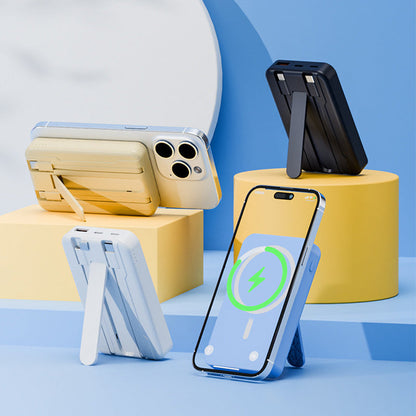 🔋 Magnetisches Mini-Powerbank mit Ständer – 10000 mAh, kabelloses Laden, dünn & leicht, schnelle USB-C-Ladung 📱✨