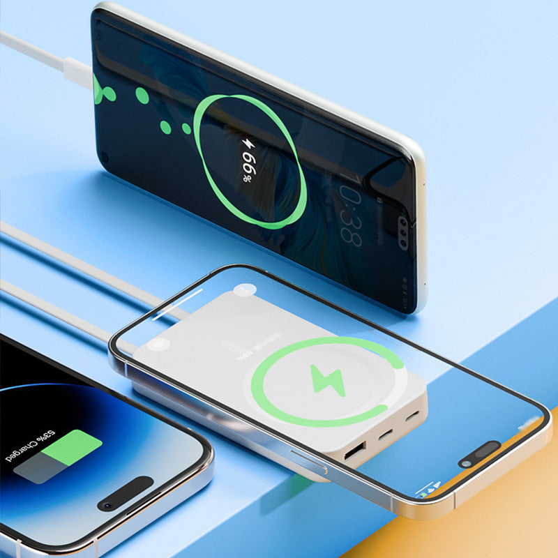 🔋 Magnetisches Mini-Powerbank mit Ständer – 10000 mAh, kabelloses Laden, dünn & leicht, schnelle USB-C-Ladung 📱✨