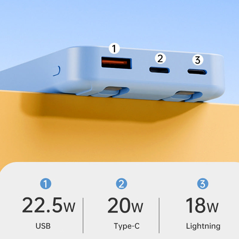 🔋 Magnetisches Mini-Powerbank mit Ständer – 10000 mAh, kabelloses Laden, dünn & leicht, schnelle USB-C-Ladung 📱✨