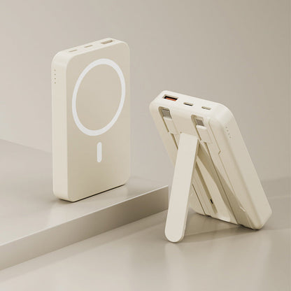 🔋 Magnetisches Mini-Powerbank mit Ständer – 10000 mAh, kabelloses Laden, dünn & leicht, schnelle USB-C-Ladung 📱✨