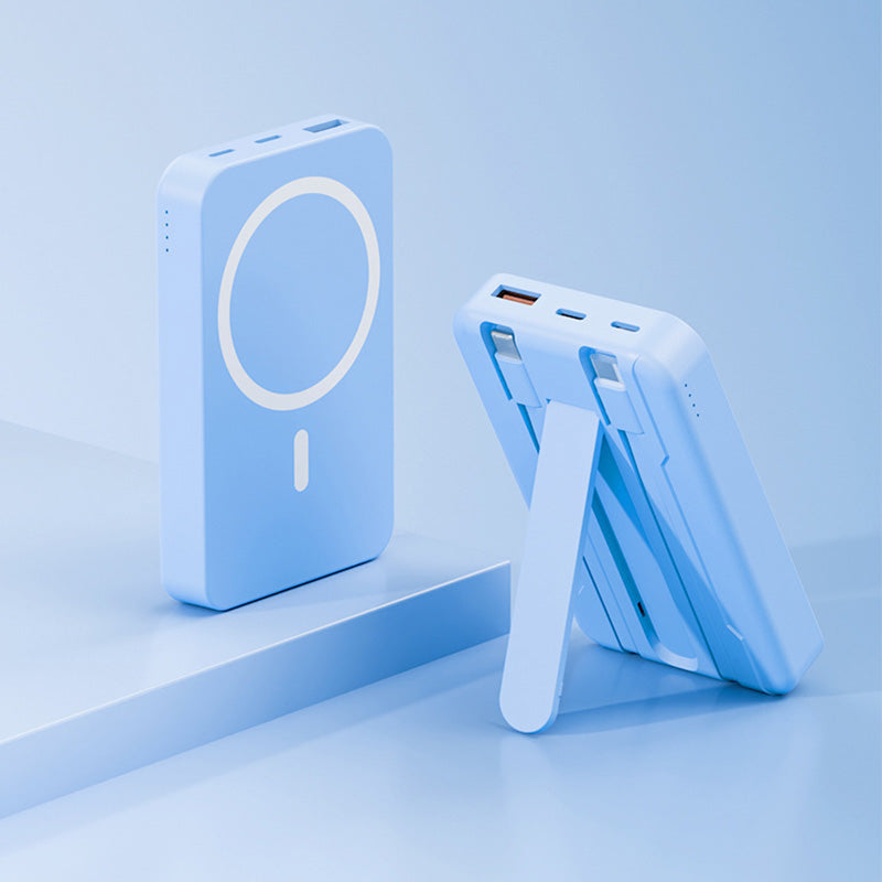 🔋 Magnetisches Mini-Powerbank mit Ständer – 10000 mAh, kabelloses Laden, dünn & leicht, schnelle USB-C-Ladung 📱✨