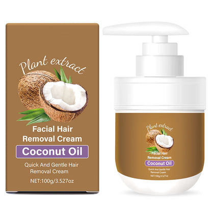 🥥🌿 Gesichts-Enthaarungscreme mit Kokosöl – Sanft & effektiv ✨🧴 Für eine seidig glatte Haut ohne Reizungen. Ideal für empfindliche Haut & schnelle, gezielte Haarentfernung zwischendurch. 50% Neujahrsrabatt – jetzt sichern!