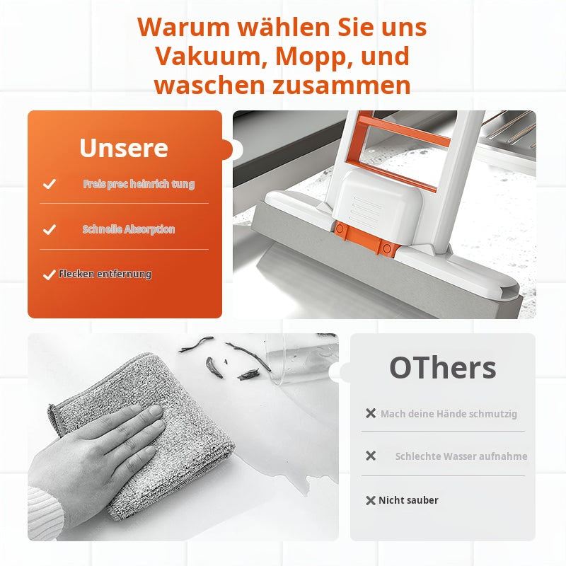 🧹🔥 HEIßER VERKAUF! Tragbarer Mini-Wischmopp mit Selbstauswring-Funktion – Kein Händewaschen, kompakt & perfekt für schnelle Reinigung zwischendurch ✨
