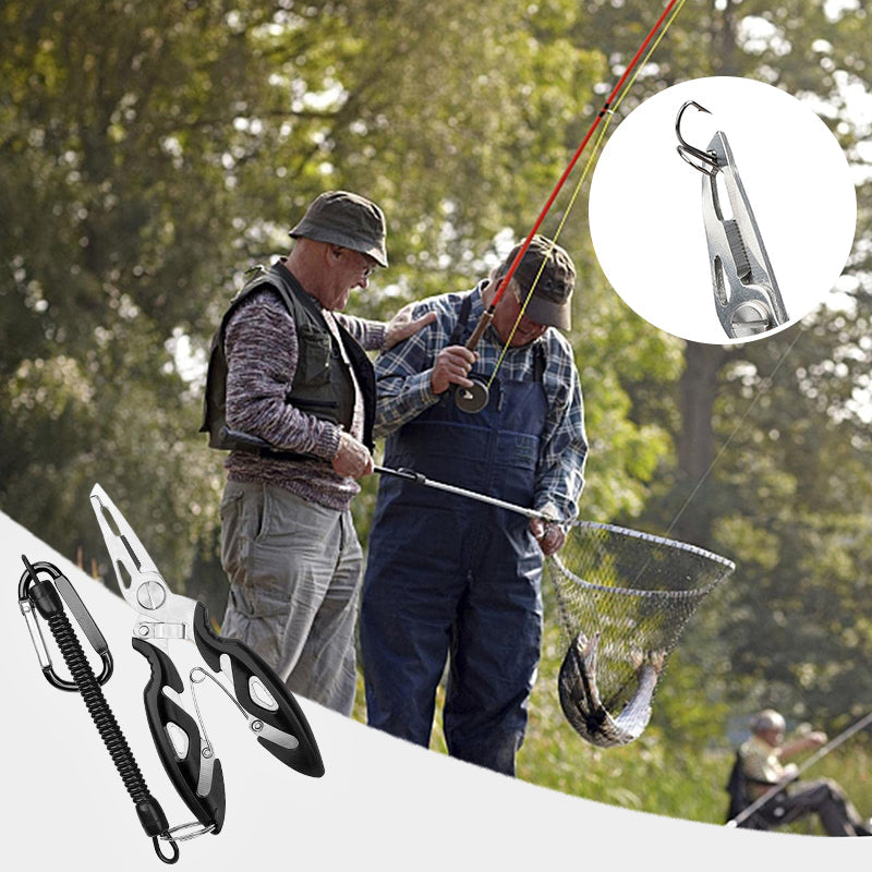 Multifunktionales Angelzangenset (Zange + Sicherungsband)