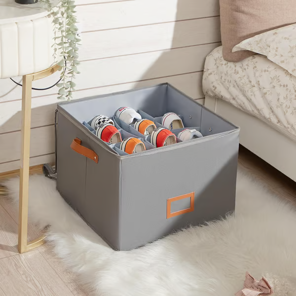 ⏰🔥 50 % RABATT FÜR BEGRENZTE ZEIT! 👟 Schuh-Aufbewahrungsbox aus Stoff: zusammenklappbar, geräumig, staubdicht und atmungsaktiv – ideal für Kleiderschränke und Schlafzimmer 🧺✨