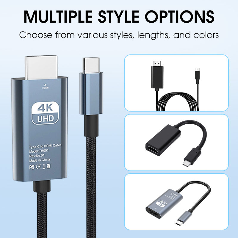 🎬 50% RABATT! 🔌 4K Ultra HD Typ-C zu HDMI Adapter – Plug & Play, Kompatibel & Stabiler Streaming 📺