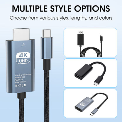 🎬 50% RABATT! 🔌 4K Ultra HD Typ-C zu HDMI Adapter – Plug & Play, Kompatibel & Stabiler Streaming 📺