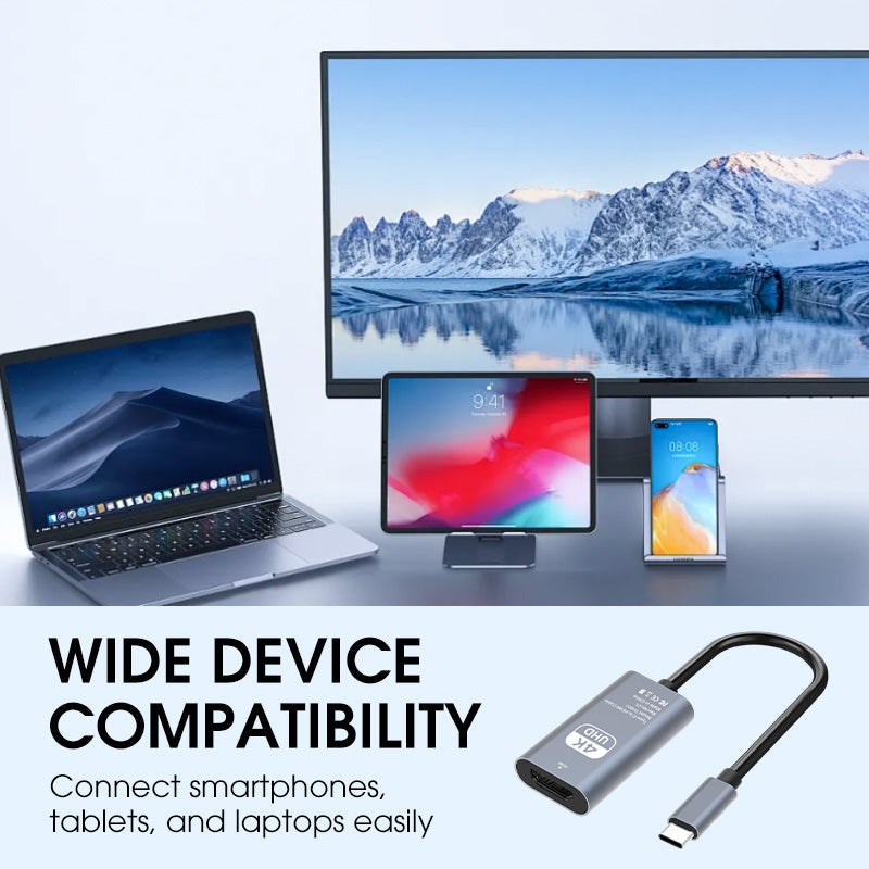 🎬 50% RABATT! 🔌 4K Ultra HD Typ-C zu HDMI Adapter – Plug & Play, Kompatibel & Stabiler Streaming 📺
