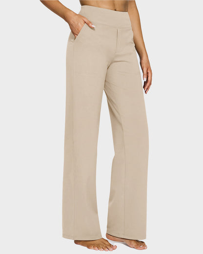 💖LAST-DAY-AKTION – 50 % RABATT 💖 Lässige Yoga-Hose mit weitem Bein für Damen mit hoher Taille und Stretch