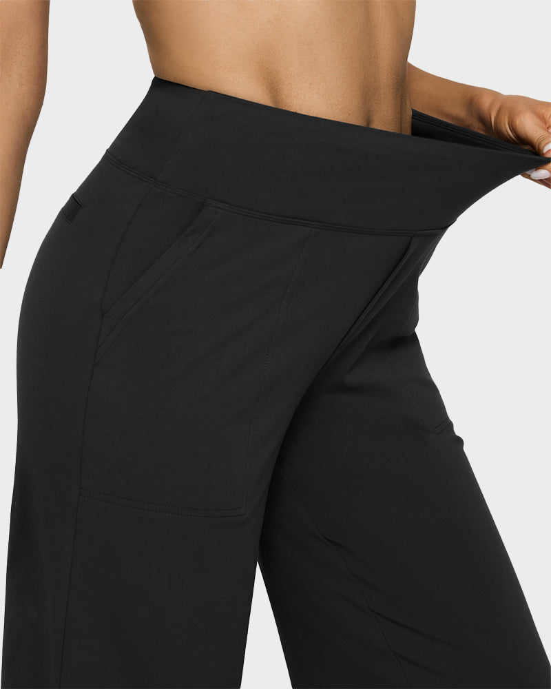 💖LAST-DAY-AKTION – 50 % RABATT 💖 Lässige Yoga-Hose mit weitem Bein für Damen mit hoher Taille und Stretch