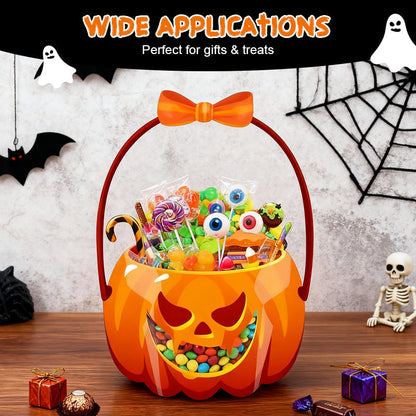 💥 50% Rabatt! 🎃 Halloween-Geschenktüten – 10 Stück, transparentes Kürbis-Design. Mit Reißverschluss & stabilem Henkel. PP-Material. Perfekt für Trick-or-Treat & Party-Goodies 🍬