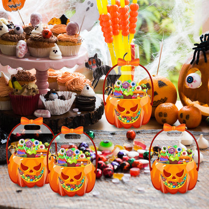 💥 50% Rabatt! 🎃 Halloween-Geschenktüten – 10 Stück, transparentes Kürbis-Design. Mit Reißverschluss & stabilem Henkel. PP-Material. Perfekt für Trick-or-Treat & Party-Goodies 🍬