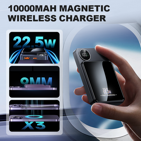 📢📢50 % Rabatt!!🥳💞 50K+ VERKAUFT! ⚡🔋 22,5 W 10.000 mAh Magnetisches Slim Powerbank