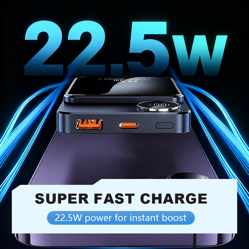 📢📢50 % Rabatt!!🥳💞 50K+ VERKAUFT! ⚡🔋 22,5 W 10.000 mAh Magnetisches Slim Powerbank