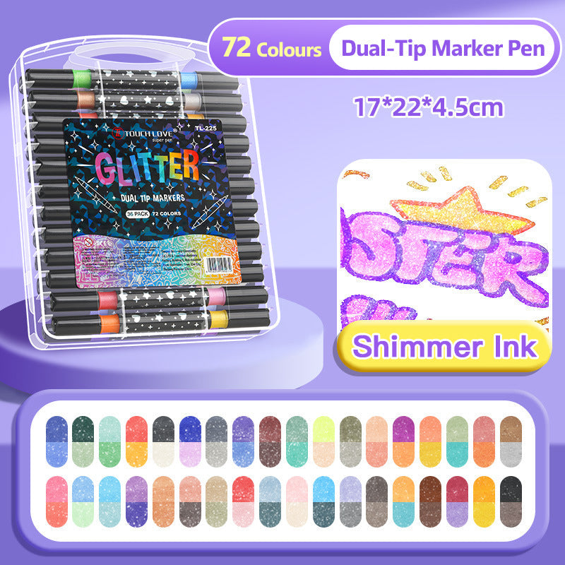 🔥Weihnachtsangebot  50 % RABATT🎁Dual-Tip Glitter Marker Pen