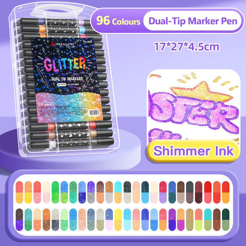 🔥Weihnachtsangebot  50 % RABATT🎁Dual-Tip Glitter Marker Pen