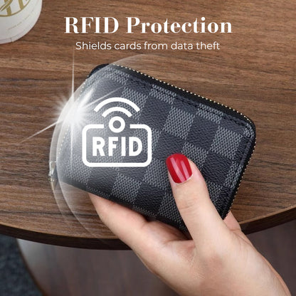 Geldbörse mit Reißverschluss für Kreditkarten mit RFID-Sperre