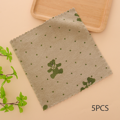 💥 Heißer Verkauf 50% Rabatt🔥5 Stück korallenfarbene Flanell-Geschirrtücher für den Heimgebrauch